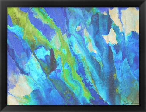 Framed Blue Crush I Print