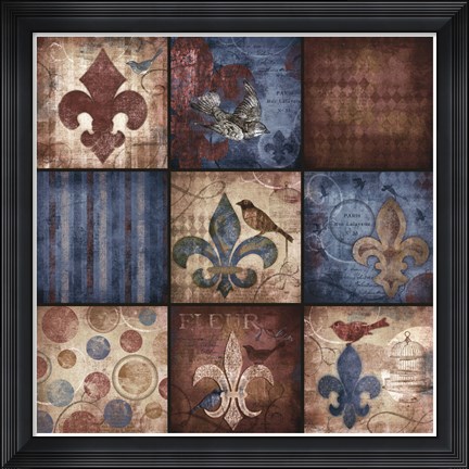 Framed French Moderne 9-Patch Print