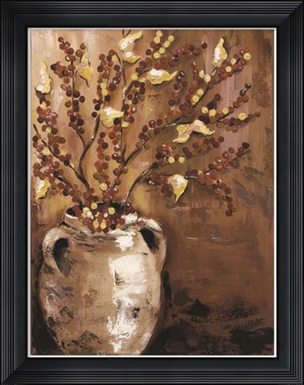Framed Branches in Vase I Print