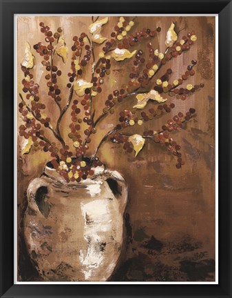 Framed Branches in Vase I Print