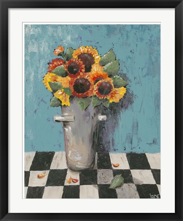 Framed Bright Sunflowers Print