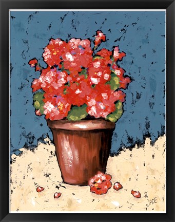 Framed Bright Geraniums Print