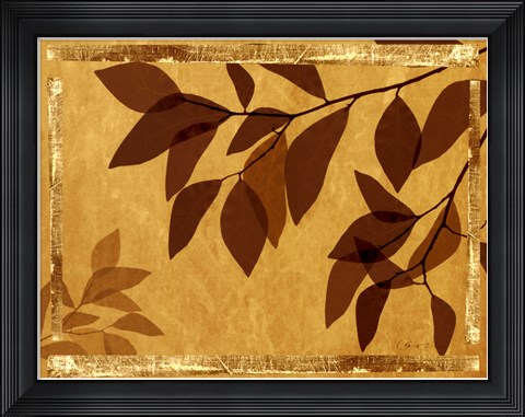Framed Ghost Leaves II Print