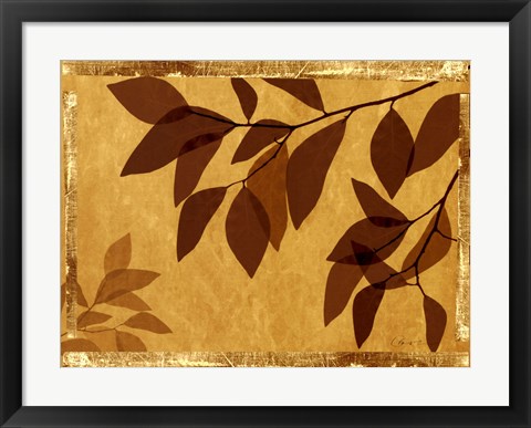 Framed Ghost Leaves II Print