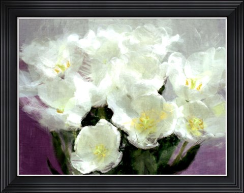 Framed Sunlit Tulips I Print