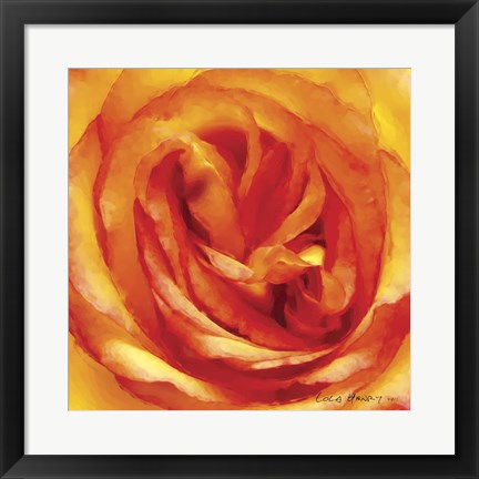 Framed Painterly Flower I Print