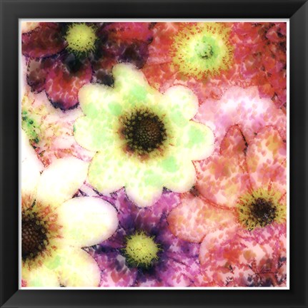 Framed Floral Reef I Print