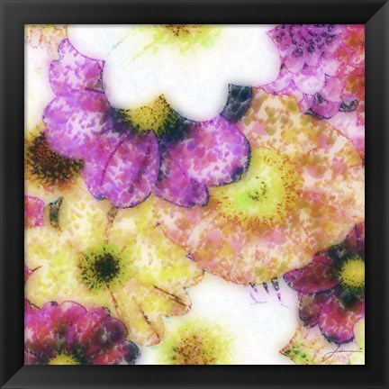 Framed Floral Reef II Print