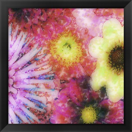 Framed Floral Reef III Print