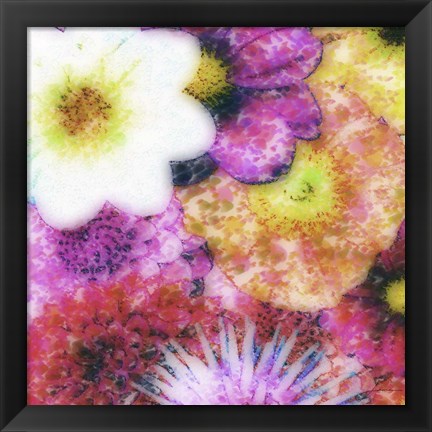 Framed Floral Reef IV Print