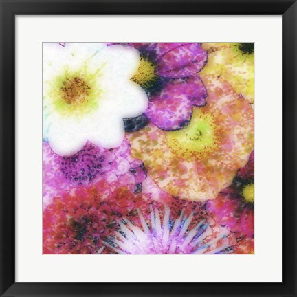 Framed Floral Reef IV Print