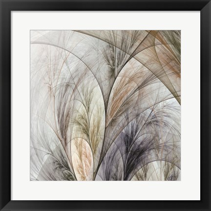 Framed Fractal Grass V Print