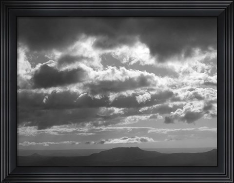 Framed Mountains &amp; Clouds I Print