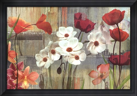 Framed Field of Flowers Print