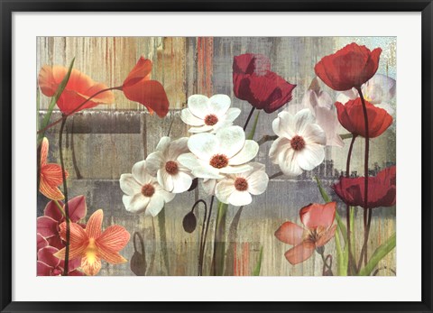 Framed Field of Flowers Print