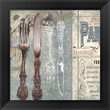 Framed Fine Dining I Print