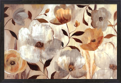 Framed Golden Flower Print