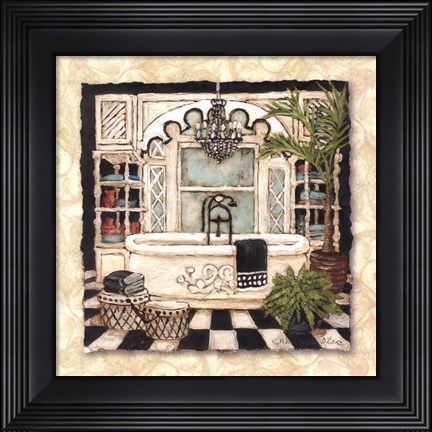 Framed Park Avenue Bath II Print