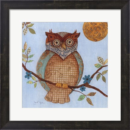 Framed Wise Owl I Print