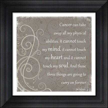 Framed My Mind, My Heart, My Soul - Jimmy V Print