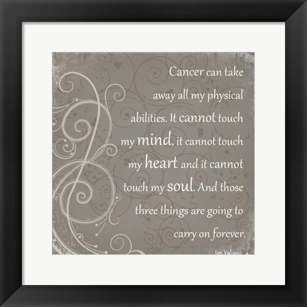 Framed My Mind, My Heart, My Soul - Jimmy V Print