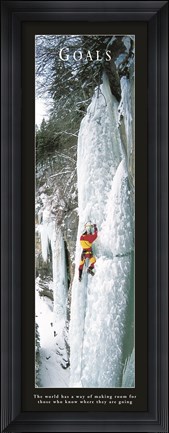 Framed Goals-Ice Climber Print