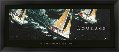 Framed Courage-Sailboats Print