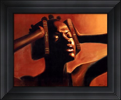 Framed Hear No Evil (female) Print