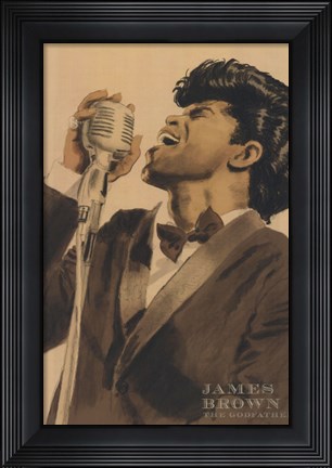 Framed James Brown Print