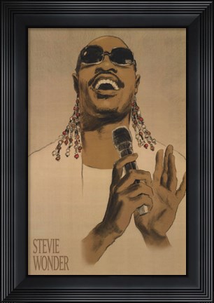 Framed Stevie Wonder Print