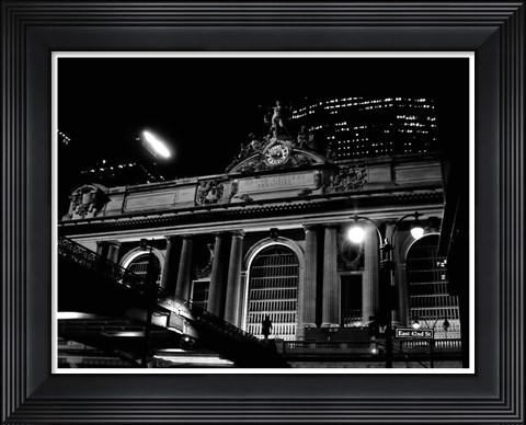 Framed Grand Central Station at Night Print