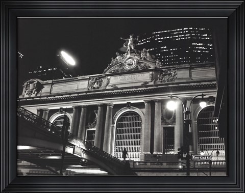 Framed Grand Central Station at Night Print