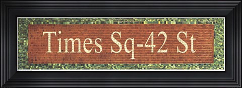 Framed Times Square - 42nd Street Subway Sign Print