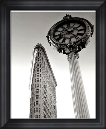 Framed Flatiron Clock Print
