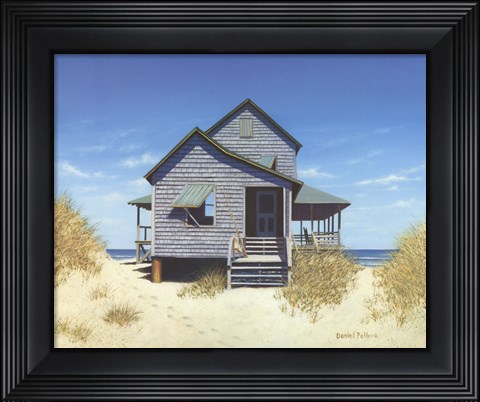 Framed Oceanfront Bungalow Print