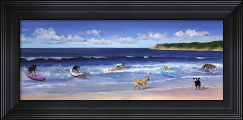 Framed Hot Dogs Surf Print