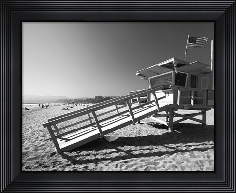 Framed California Lifeguard Stand Print