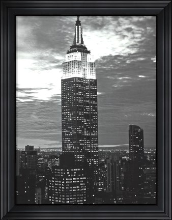 Framed Empire State Evening Print