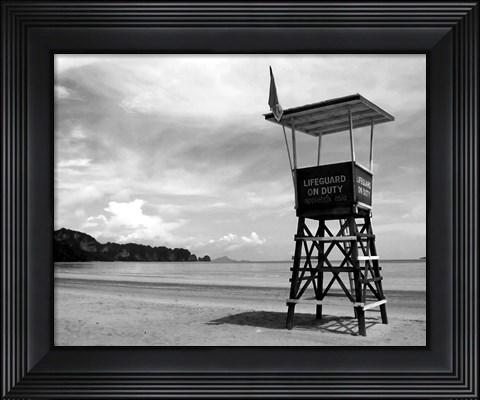 Framed Lifeguard Observation Tower Print