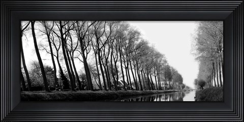 Framed Reflections on the Bruges Canal Print