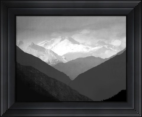 Framed Valley Silhouette Print