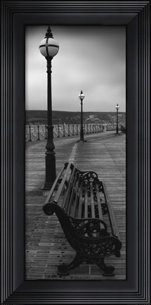 Framed Bench on the Boardwalk Print