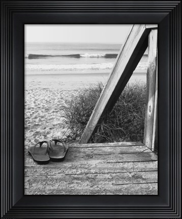 Framed Sandals by the Sea Print