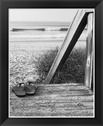 Framed Sandals by the Sea Print