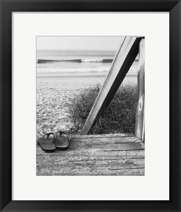Framed Sandals by the Sea Print