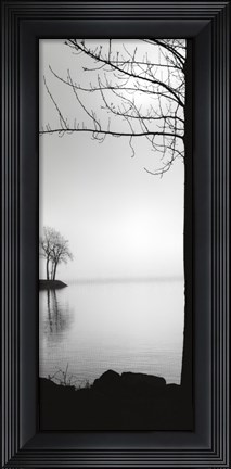 Framed Island in the Mist Print