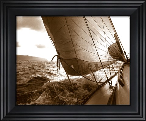 Framed Sailing Towards the Sun Print