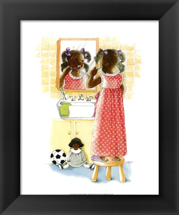 Framed Sunshine Smiles (Girl) Print