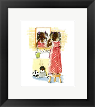 Framed Sunshine Smiles (Girl) Print
