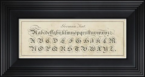 Framed Manuscript Sampler I Print